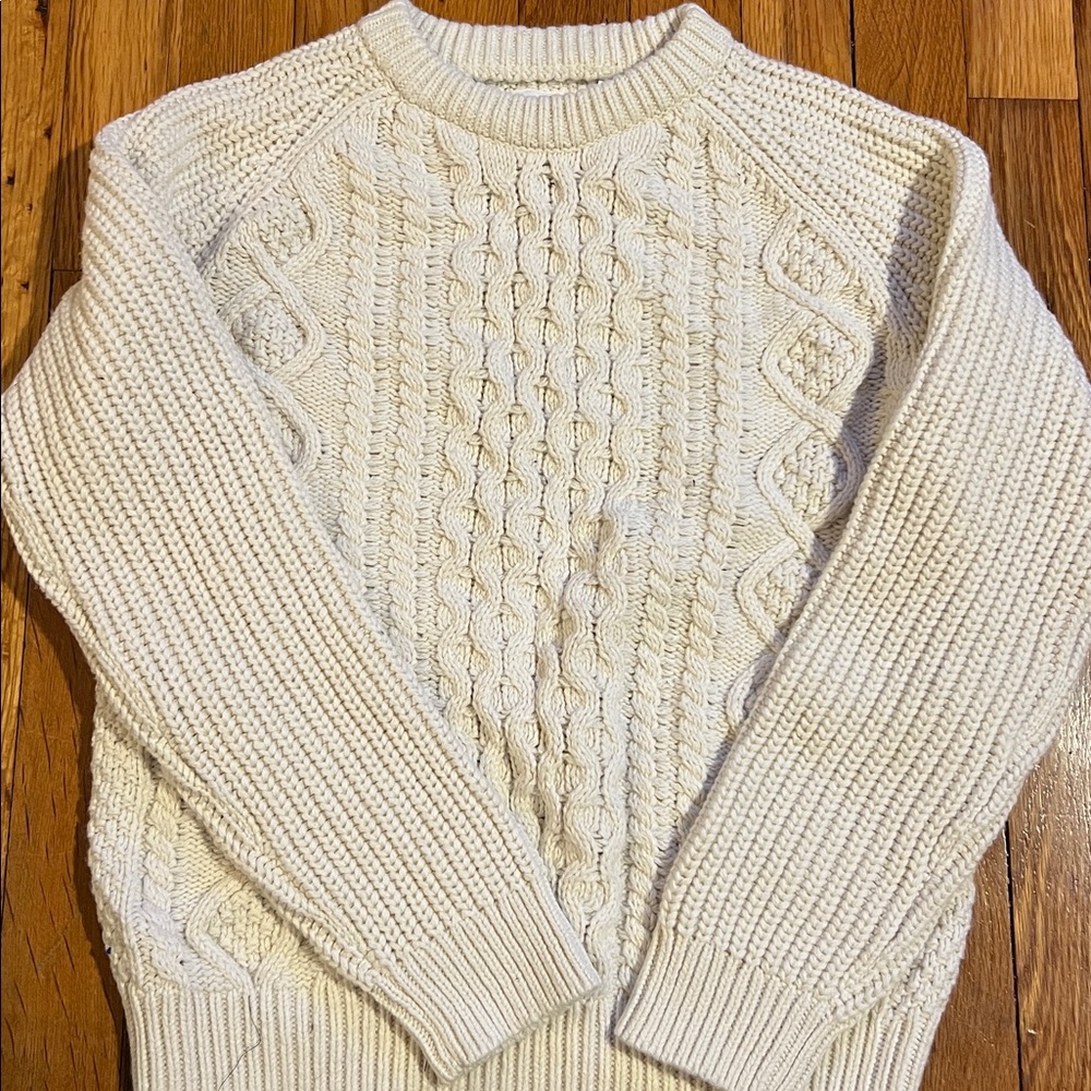 GAP Kids Ivory Cable Knit Sweater